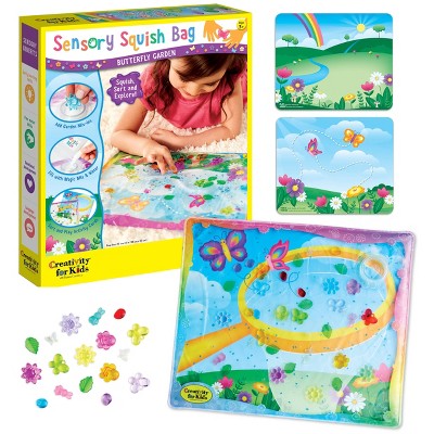 Photo 1 of Creativity for Kids Sensory Squish Bag Butterfly Garden: DIY Art Kit for Kids, Sensory Bin Activity, Ages 3+