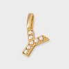 14K Gold Dipped Pearl Letter Charm - A New Day™ Gold - 2 of 2