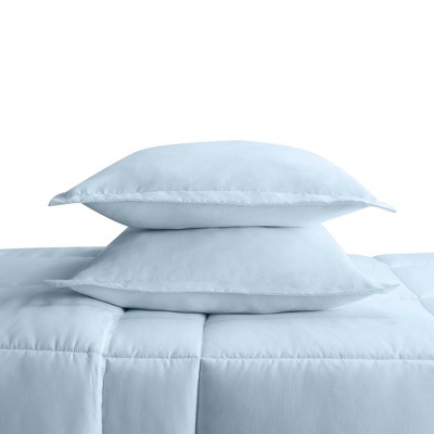 Twin Light Blue Microfiber Bed in a Bag Set