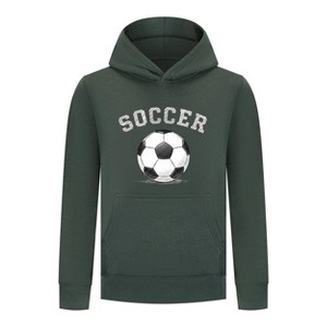 Everyday Kids Sports Collection Soccer Pullover Hoodie – Vintage Sketch Graphic Sweatshirt - 1 of 4
