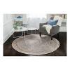 4' Kerala Denim & Jute Round Area Rug Denim/Natural - Anji Mountain: Handmade Braided Cotton & Jute, Fair Trade Certified - 2 of 4