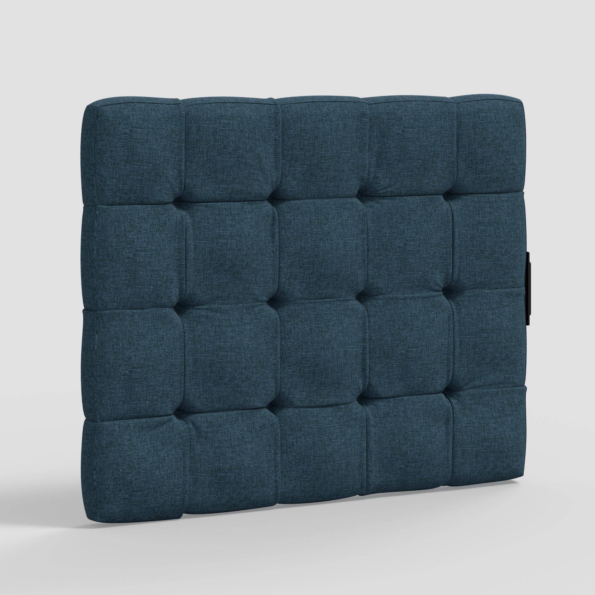 Twin Ryan Tufted Stick-on-the-Wall Dorm Headboard USB Textured Linen Navy - Threshold™