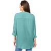 Woman Within Women's Plus Size Rayon 7-Day Three-Quarter Sleeve Tab-Front Tunic - 3 of 4