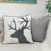 PAGED 20" Holiday Decorative Pillows,Velvet Accent Reindeer Pillow with Insert, Festive Decorative Pillows for Bed - 2 of 4