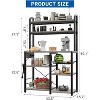 Bakers Rack with Power Outlet, Coffee Bar with Wire Drawer, Industrial Microwave Stand,6-Tier Kitchen Storage Rack with Hutch - 2 of 4