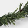 6' Christmas Unlit Icy Glitter Mixed Green with Pinecones Garland - Wondershop™ - 3 of 3