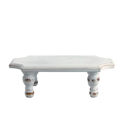 VIP Wood 15.75 in. White Weathered Pedestal