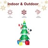SEVOBAL Inflatable Holiday Decorations 8ft with Snowman Santa Claus 3 Gift Boxes Inflatable Garden Christmas Tree Decoration, Green, 30"*30"*96" - 4 of 4