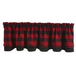 Park Designs Buffalo Check Lined Layered Valance 72" x 16" - 1 of 3