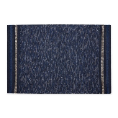 Design Imports Modern Edge Stripe - Nautical Blue - 2 X 3 Ft