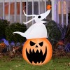 Gemmy Airblown Inflatable Zero w/Pumpkin, 3.5 ft Tall, White - 2 of 3