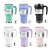 Steel Insulated Mugs i Break Reusable For Hot And Cold Drinks, Ldeal For Water, lced Tea, Coffee, Car Mugs Tumblers With Handle And Straw - 3 of 4