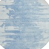 Sky Blue And Denim Blue Abstract Washable Indoor Outdoor Area Rug - 4 of 4