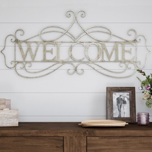 Metal Cutout- Welcome Decorative Wall Sign-3D Word Art Home Accent Décor-Perfect for Modern Rustic or Vintage Farmhouse Style by Lavish Home - 1 of 4