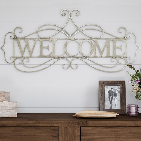 Metal Cutout- Welcome Decorative Wall Sign-3d Word Art Home Accent ...