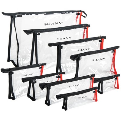 SHANY Cosmetics Clear Travel Organizer Bag Set  - 9 pieces