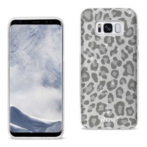 Reiko Samsung Galaxy S8 Edge /S8+/ S8 Plus Shine Glitter Shimmer Leopard Hybrid Case in Silver - 1 of 4