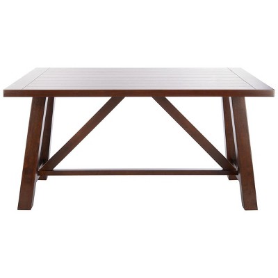 Ainslee 57" Brown Acacia Veneer Rectangle Dining Table