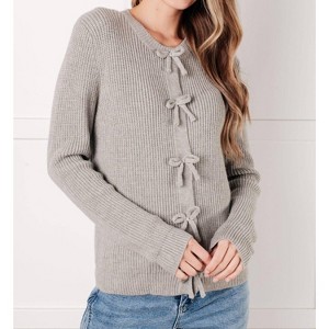 Women's I Don't Know Why Bow Front Cardigan - One Eleven North - 1 of 3