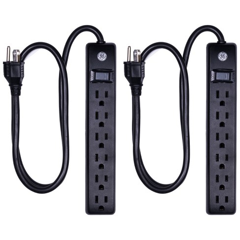 GE 6 Outlet Surge Protector 6 Cord Black - Office Depot