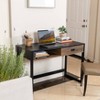 Oslo Contemporary Studio Workstation Desk with Drawer - Danya B.: Iron Frame, Rustic Industrial Style - 3 of 4