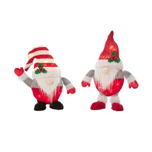 Everstar SET OF 2 UL PLUSH GNOMES SCULPTURE, Red - 1 of 4