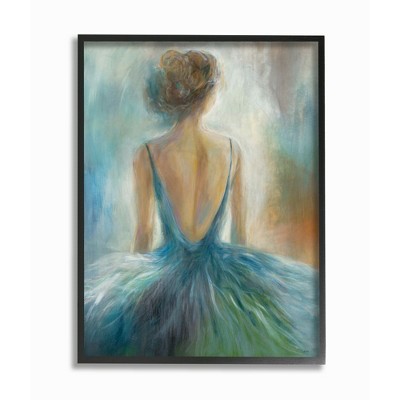 Stupell Industries Ballet Girl Figure Painting Framed Giclee Art, Black, 24" x 30"