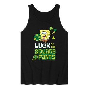 Men's - SpongeBob Squarepants - Luck Of The Square Pants Graphic Tank Top - 1 of 4