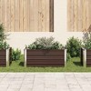 vidaXL Raised Garden Bed Brown Galvanized steel Large Durable - 3 of 4