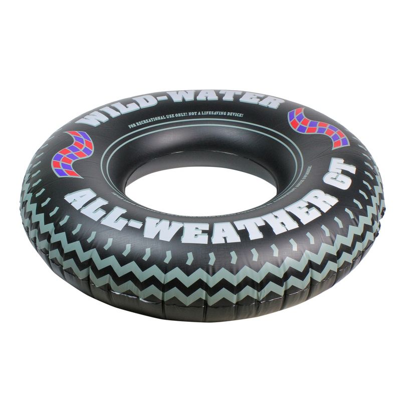 Swim Central Inflatable Black and White Monster Tire Inner Tube, 36-Inches, 2 of 4