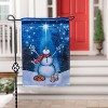Evergreen Garden Flag Star Heart Snowman  Lustre Double Sided Indoor Outdoor Decor 18" x 12.5" - 2 of 2