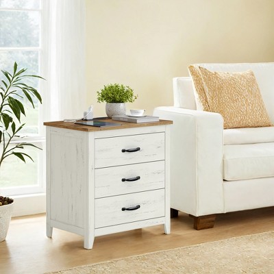 rustic white and honey brown