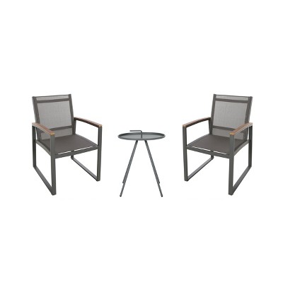 Christopher Knight Home Glasgow Outdoor Aluminum and Mesh 3 Piece Chat Set