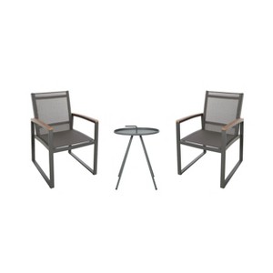 Christopher Knight Home Glasgow Outdoor Aluminum and Mesh 3 Piece Chat Set - 1 of 4