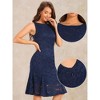 INSPIRE CHIC Women's Lace Boat Neck Sleeveless Evening Cocktail Sheath Dress - 2 of 4