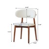 WJSHome Dining Chairs Set of 2, Solid Rubberwood Leg Kitchen Chairs with Modern Fabric Upholstered for Dining Room - 2 of 4