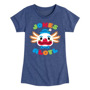 Girls' - Instant Message - Jokes Alotl Fitted Short Sleeve Graphic T-Shirt - 1 of 4