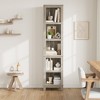 5 Tier Bookcase with Adjustable Shelves, 71" Tall Bookshelf w/ Wooden Legs, Farmhouse Bookcase for Living Room Office - 3 of 4