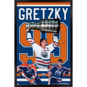 Trends International Wayne Gretzky - Jersey Framed Wall Poster Prints - 1 of 4