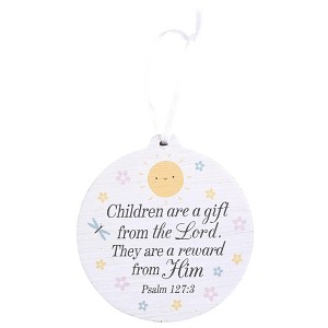 Dicksons Children are A Gift - Psalm 127:3, White Small MDF Decorative Hanging Ornament - 1 of 1