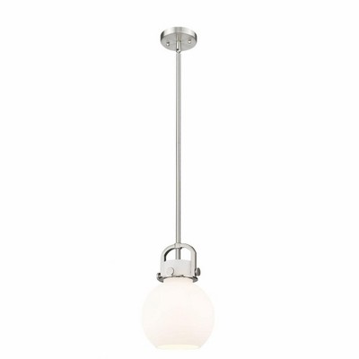 Newton Sphere - 1 Light Stem Hung Pendant In Industrial Style-11.25 Inches Tall and 8 Inches Wide