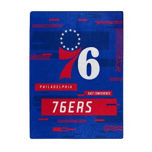 NBA Philadelphia 76ers Digitized 60 x 80 Raschel Throw Blanket - 1 of 3