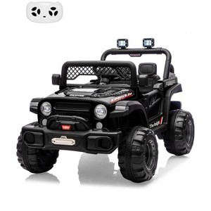 Jojoka 12V Kids Ride On Truck with Parent Remote Control, Off-Road Electric Car w/Dual Motors, LED Lights & Music - 1 of 4