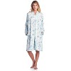 Casual Nights Women's Floral Print Zipper Front Quilted Robe - 3 of 4