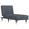vidaXL Chaise Longue Dark Gray Velvet - 2 of 4