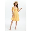Women's Knotted Knee Length Wrap Baby Shower Dress - 2 of 4