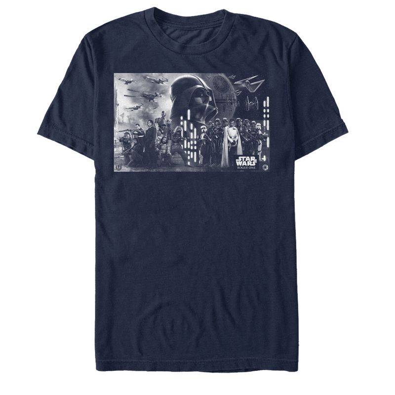 Men's Star Wars Rogue One Death Star Battle Groupshot T-Shirt, 1 of 5