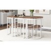 Vynxaria 7-Piece Modern Dining Set for 6 (1 Semi-Circular Table and 6 Chairs) Space-Saving Design, Sturdy Iron Frame, 330LBS Chair - 4 of 4