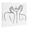 Stupell Industries Woman Face Outline Doodle Canvas Wall Art - 3 of 4