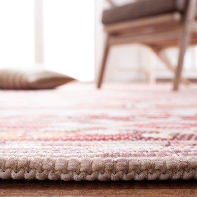 Ivory & Terracotta 8' x 10' Hand Loomed Synthetic Area Rug